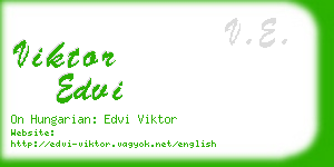 viktor edvi business card